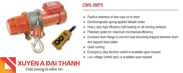 Tời điện 300kg