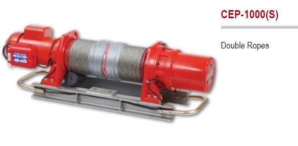 tời cáp điện thang tải hàng 1000kg