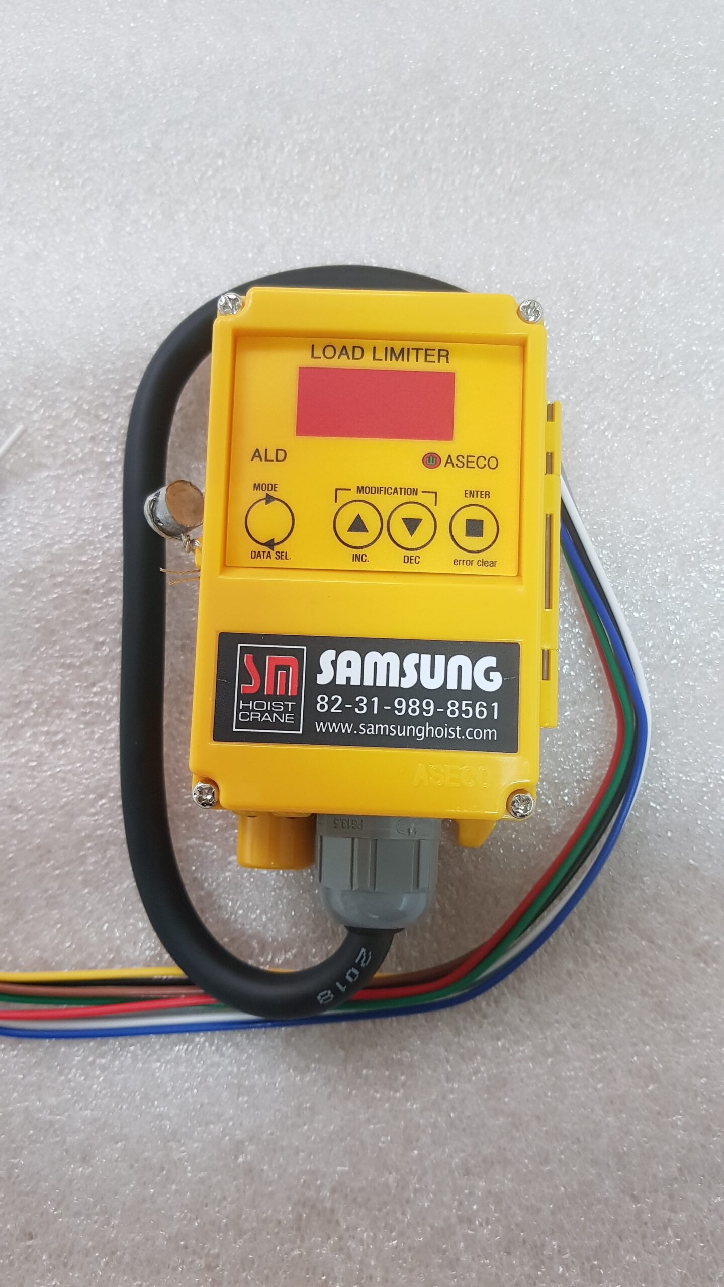 Thiết bị cảnh báo quá tải của Pa lăng xích điện SamSung Hàn Quốc