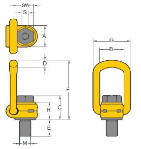 Kích thước Tai cẩu nâng 8-211