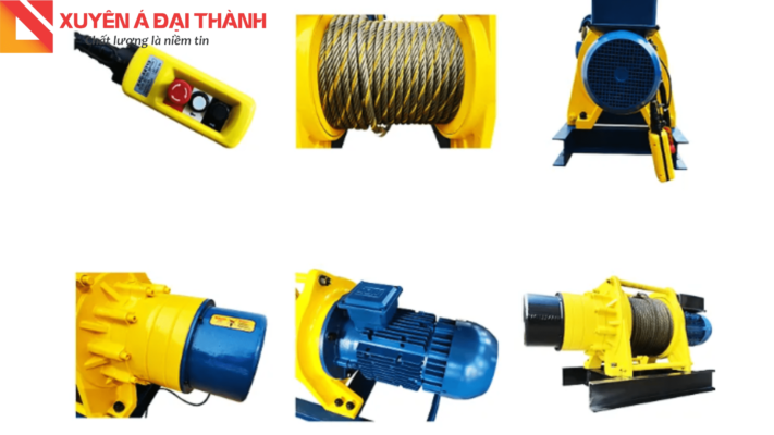 Các bộ phận chính của tời điện