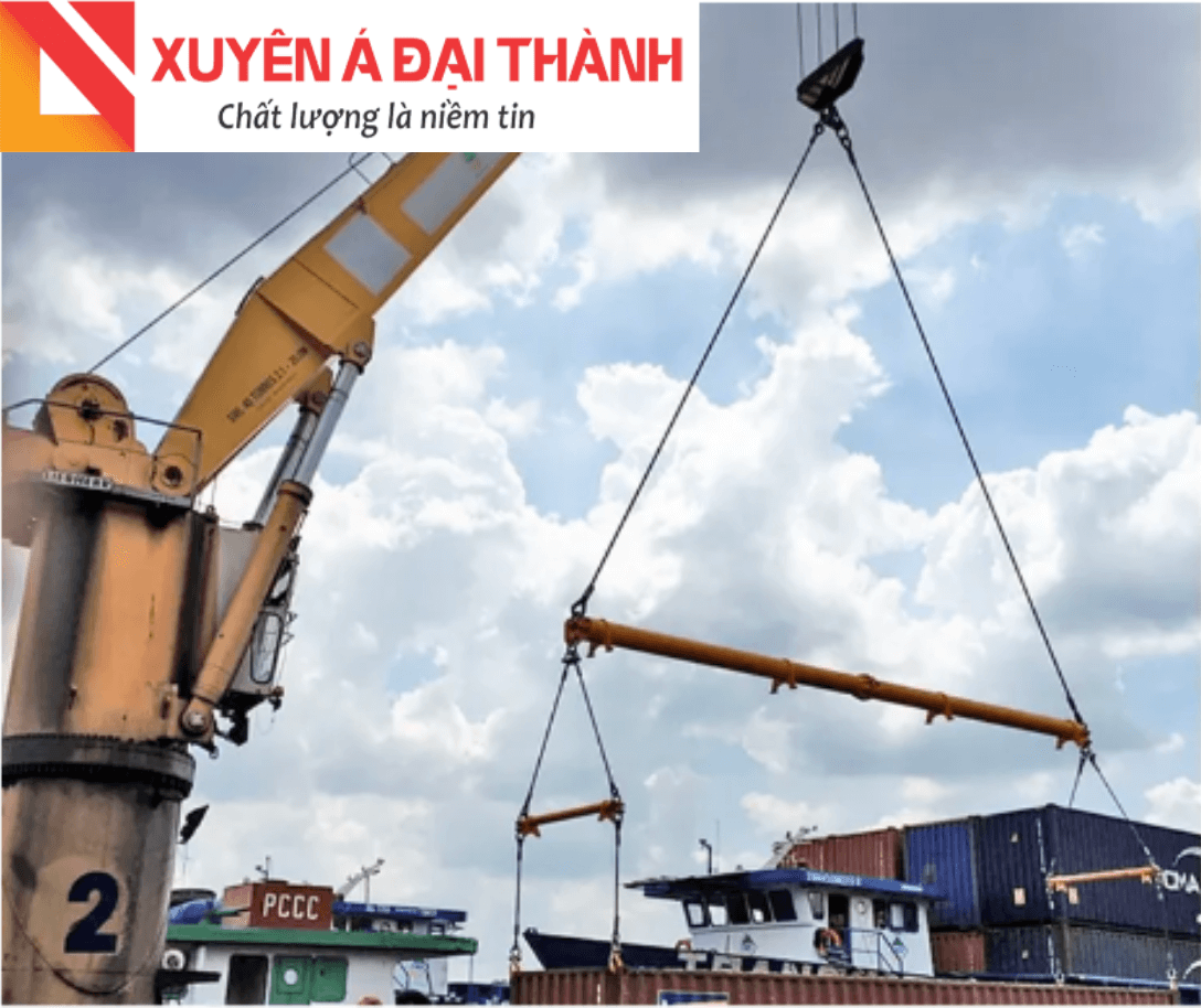 Cáp thép 2 chân được sử dụng tại các bến cảng
