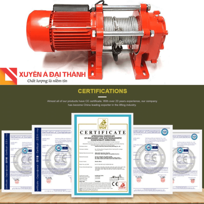 Giấy Chứng Nhận Quốc Tế Tời Kéo Mặt Đất