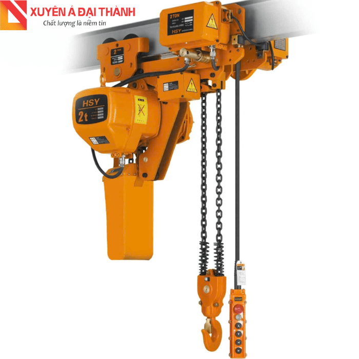Palang Xích Điện 2 Tấn - 2 xích - Đầu Thấp