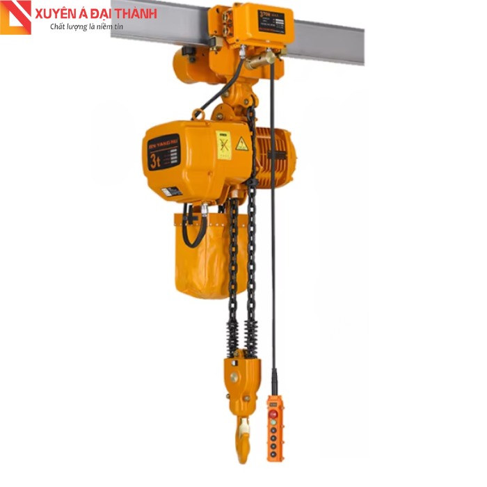Palang xích điện 3 tấn 2 xích loại đẩy điện