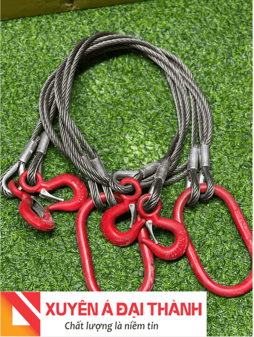 Sản phẩm Sling cáp thép 2 chân của Công ty Xuyên Á Đại Thành