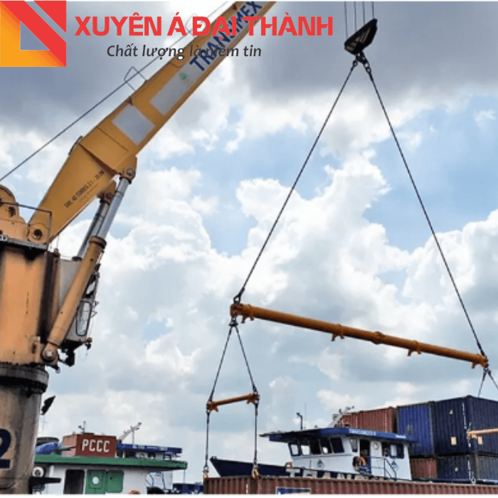 Sling cáp thép 2 chân được ứng dụng đa dạng
