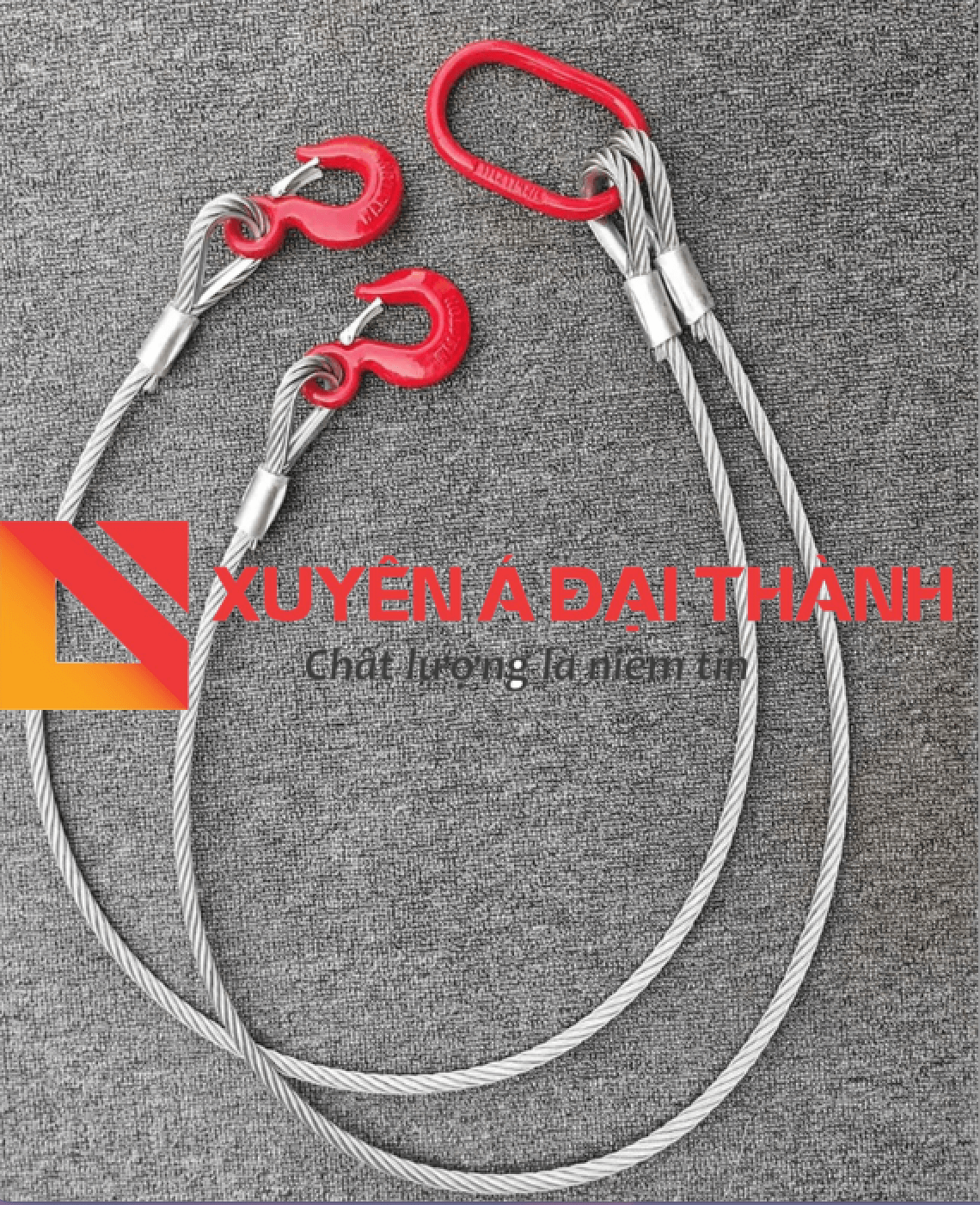 Sling cáp thép 2 chân của công ty Xuyên Á Đại Thành