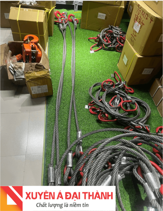 Bộ cáp thép bấm chì 2 chân với nhiều kích cỡ và tải trọng