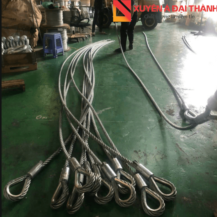 Sling cáp thép bấm chì, Chungwoo, Hàn Quốc được nhập khẩu bởi công ty Xuyên Á Đại Thành