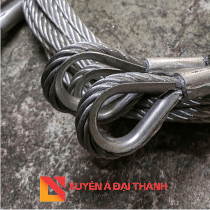 Sling cáp thép 1 chân mắt cứng