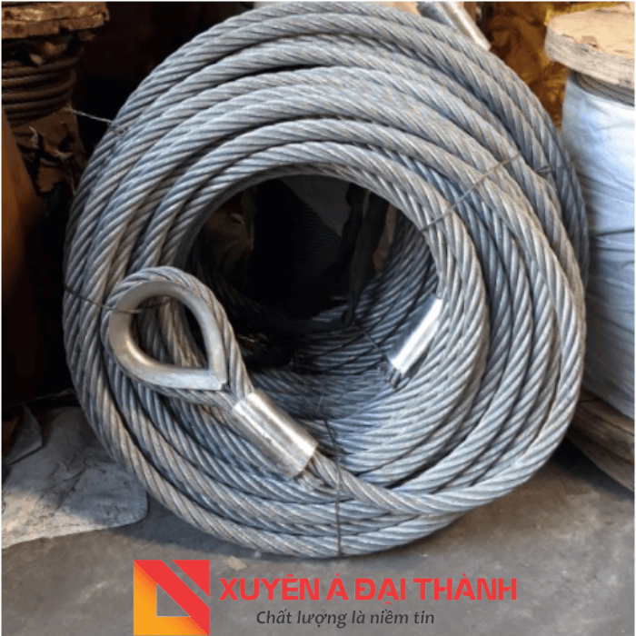 Cáp thép phi 22 bấm chì mắt cứng
