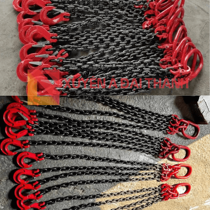 Các chiều dài sling xích đa dạng