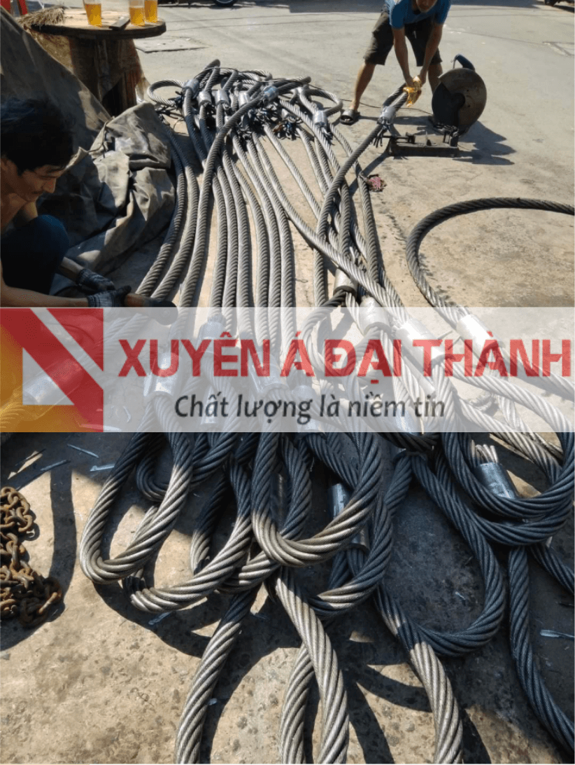 Cáp thép bấm chì được gia công tại Xuyên Á Đại Thành