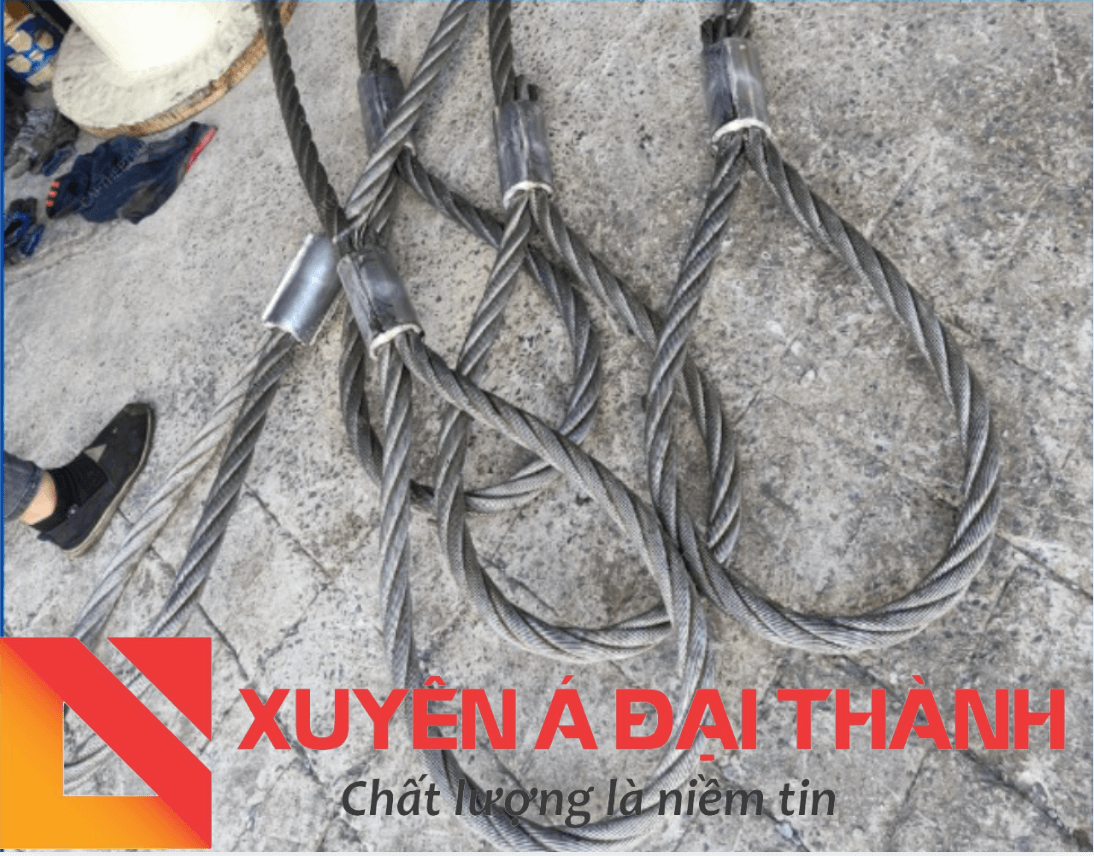 Cáp thép chầu bấm chì, bấm mắt mềm tại Xuyên Á Đại Thành