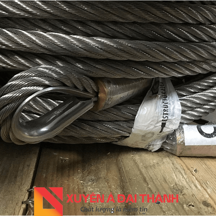 Sling cáp thép mắt cứng ( có lót cáp)