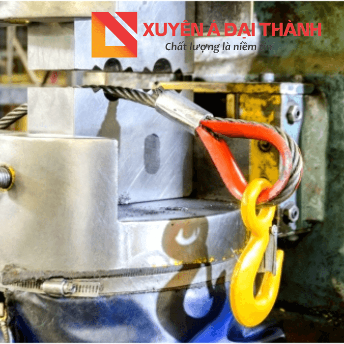Bấm chì cáp thép mắt cứng kèm móc cẩu