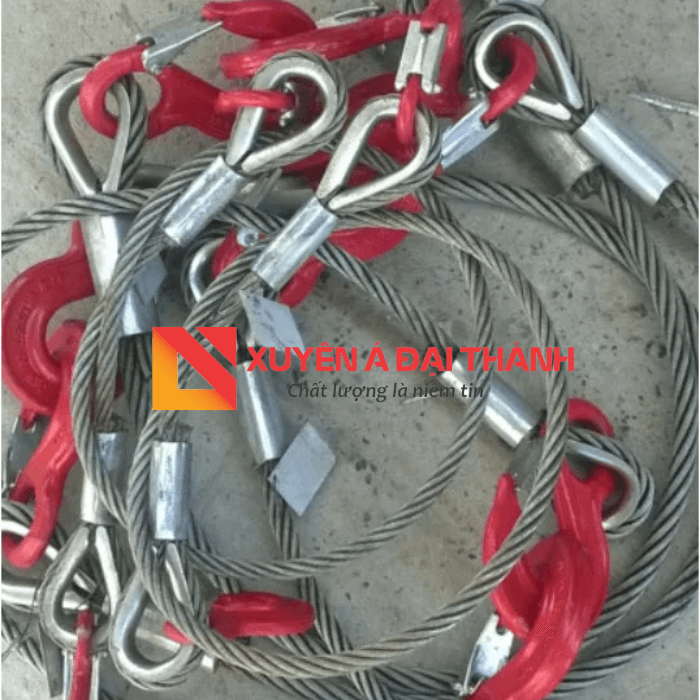 sling cáp thép kèm móc cẩu