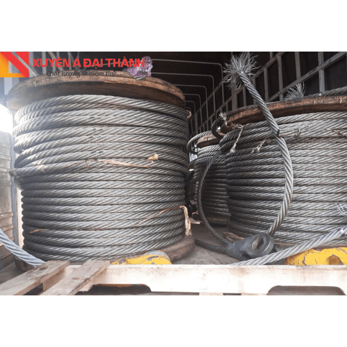 Ảnh cáp thép cẩu được gia công hoàn chỉnh tại Xuyên Á Đại Thành