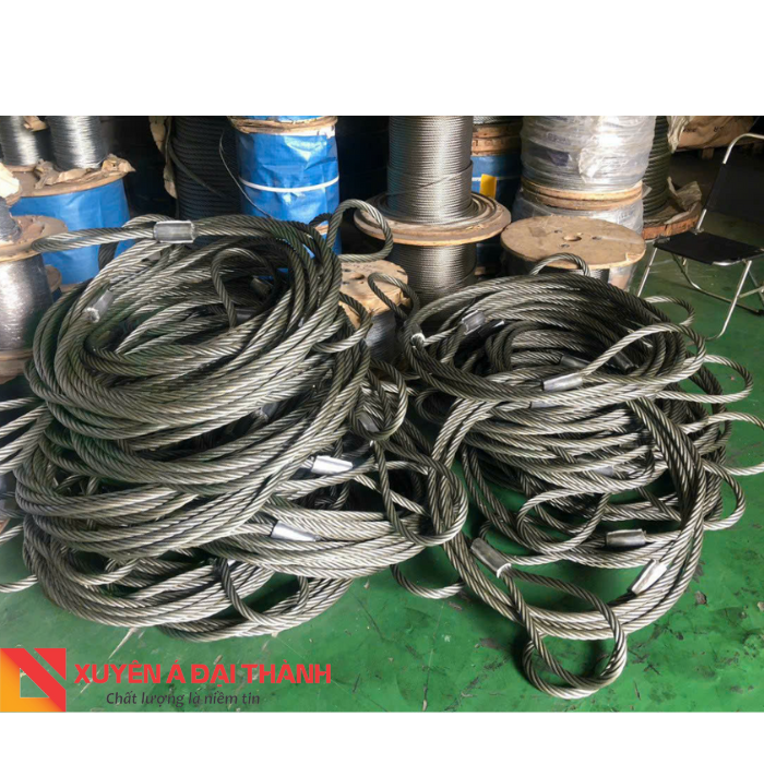 Sling cáp thép bấm chì mắt mềm