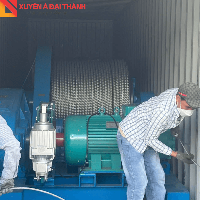 Cáp thép lõi đay dùng làm dây cáp chính trong máy tời