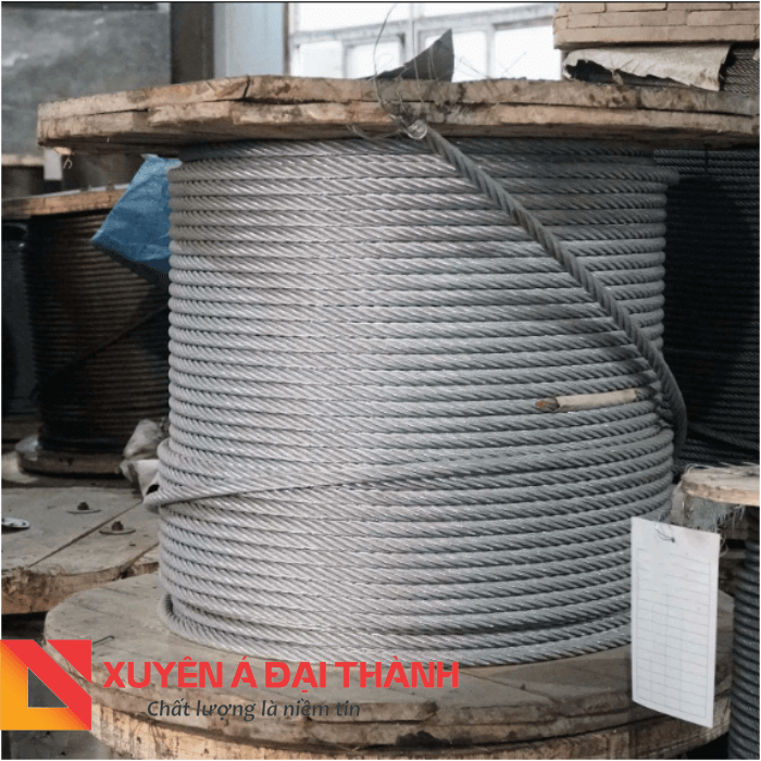 Cuộn cáp thép 8x19S+FC (lõi bố)