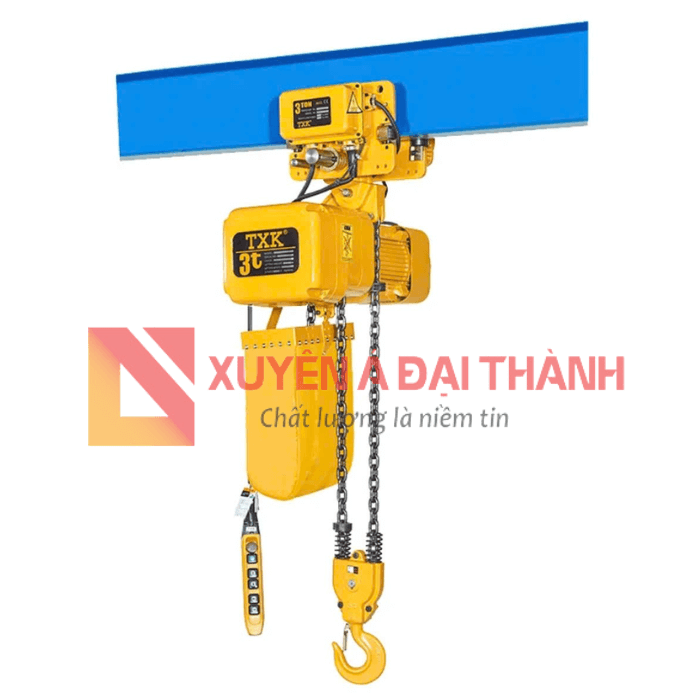 Palang Điện 3 Xích 3 Tấn Di Chuyển