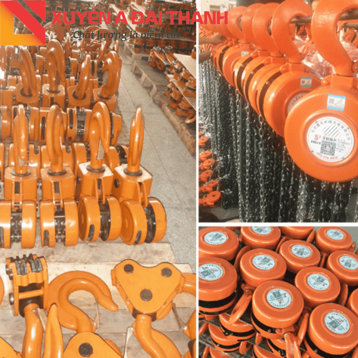 Các bộ phận palang xích kéo tay