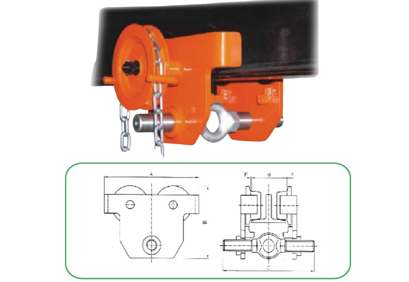 Cấu Tạo Con Chạy Đẩy Tay Bánh Răng - Model GCL-B - Kawasaki