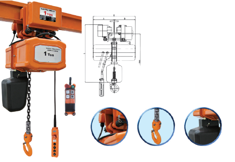 Pa Lăng Xích Điện - Con Chạy Điện - Model HHXG -Kawasaki