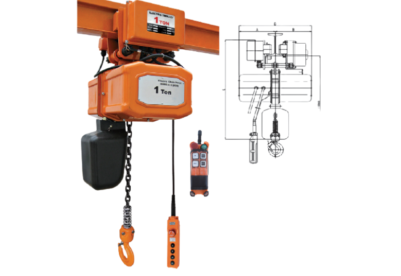 Palang Xích Điện - Con Chạy Điện - Model HHXG