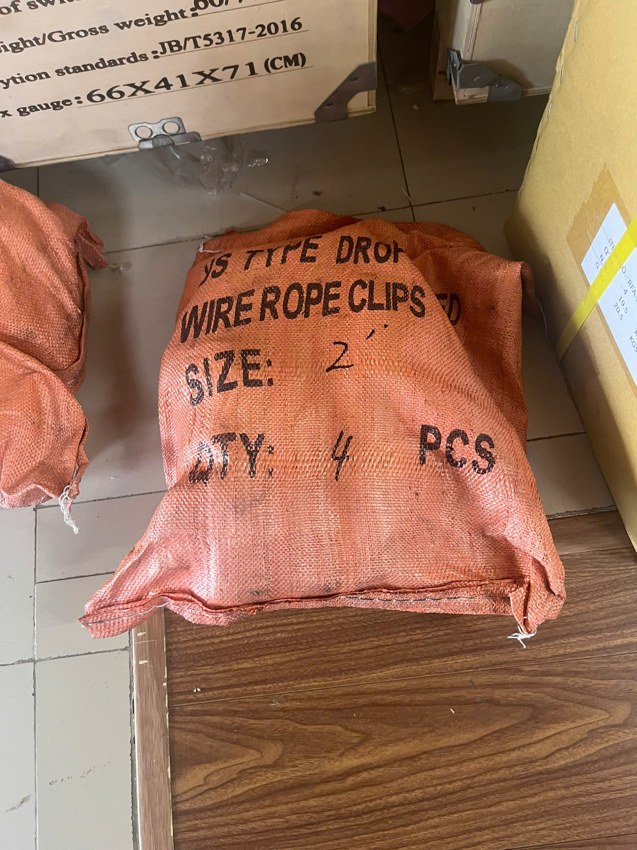 Ốc siết cáp APOLLO size 2 wire rope clips nhãn