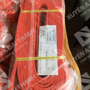 Cáp vải 25 tấn bản dẹp - 2 đầu mắt - Samwoo Hàn Quốc