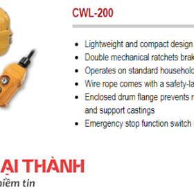 tời cáp điện mini 200kg