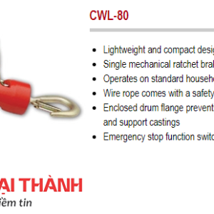 Tời điện mini 80kg chính hãng
