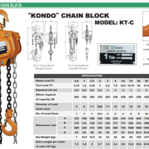 Pa Lăng Xích Kéo Tay 1.5 Tấn KONDOTEC