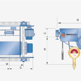 Pa Lăng Cáp Điện 2 Tấn Dầm Đôi - Dòng SP