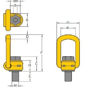 Kích thước Tai cẩu nâng 8-211