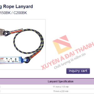 Dây Đai Giảm Sốc 1 Móc Climbing Rope Lanyard-Haru