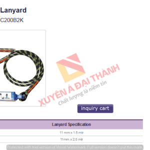Dây Đai Giảm Sốc 2 Móc Climbing Rope Lanyard-Haru