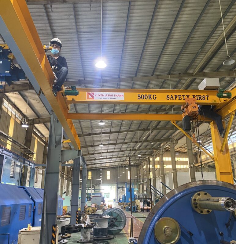 lắp đặt khung cầu trục
