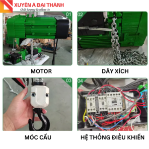 Palang Xích Điện 3 Tấn Loại Cố Định Trung Quốc - Model AMS 03-02
