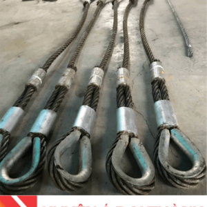 Sling cáp cẩu thép D16mm x 21M, bấm 1 mắt cứng, tải trọng nâng 3.3T - Hàn Quốc