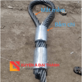 Cáp thép chầu bấm chì mắt mềm