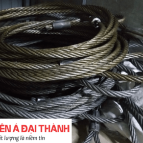 Sling cáp cẩu phi 22 bấm 2 đầu mắt mềm - Tải trọng nâng 6.2 Tấn - Tiêu chuẩn cáp thép Hàn Quốc