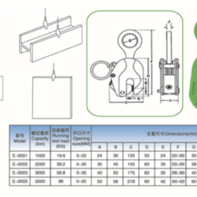Thông Số Kỹ Thuật Kẹp Nâng Tấm Thép Thẳng Đứng KAWASAKI