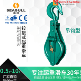 Ròng rọc móc cẩu - Model: DY, Seagull - Nhật Bản/Trung Quốc, tải trọng 500kg - 10 Tấn