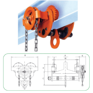 Con Chạy Kéo Tay Có Xích AG020 - 2 Tấn - Chất Lượng Cao