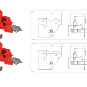 Cấu Tạo Con Chạy Kéo Tay Có Bánh Răng Model GCL-A - Kawasaki