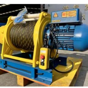 Cận cảnh tời điện ALLMAN 500kg với hộp số, motor và tay bấm điều khiển